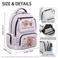 thumbnail image 5 of Xixirimido Cute Capybara Milk Tea Print Kids School Backpack, 17" Large Capacity Bookbag, Multi Pockets School Bag for Girls Teens Preschool Elementary Middle High School, 5 of 8