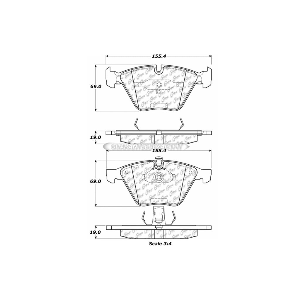 Centric Parts 100.09180 Centric OEM Formula Disc Brake Pads