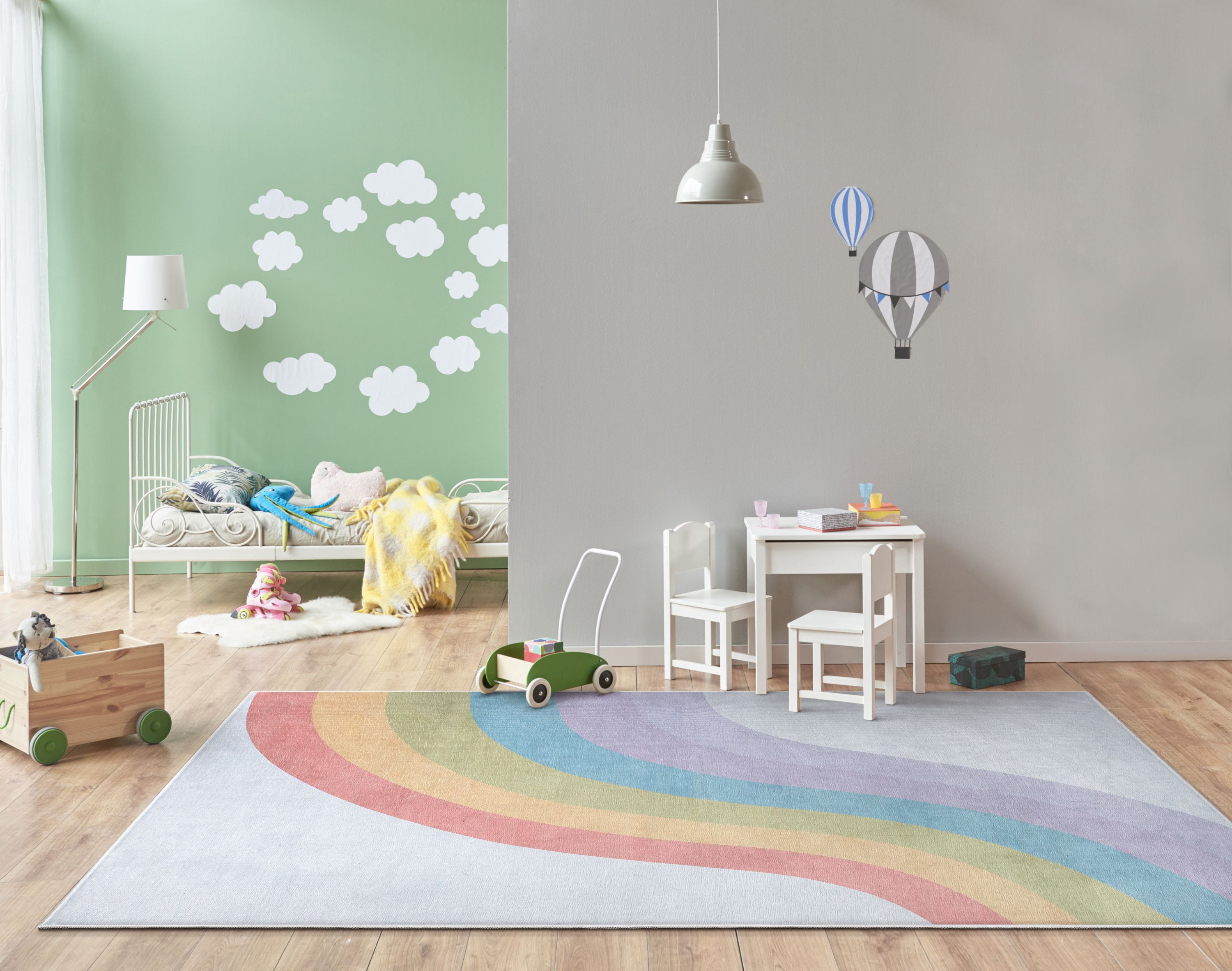 Well Woven Kids Rugs Rainbow Kids Geometric Pattern Multi Color Flat Pile Easy to Clean 7'7" x 9'10" Area Rug for Living Room Dining Room Bedroom and Kitchen