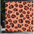 thumbnail image 3 of Ambesonne Animal Shower Curtain, Jungle Design Leopard Print, 69"Wx70"L, Burgundy Brown, 3 of 4
