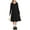 Black, variant on Actgleam Girls Long Sleeve Dress Round Neck A-line Casual Cute Knit Waffle Dresses for Girls,Black,5-11Years