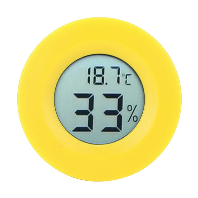 Termómetro higrómetro digital, mini termómetro higrómetro digital circular integrado, medidor de temperatura y humedad, compacto y liviano