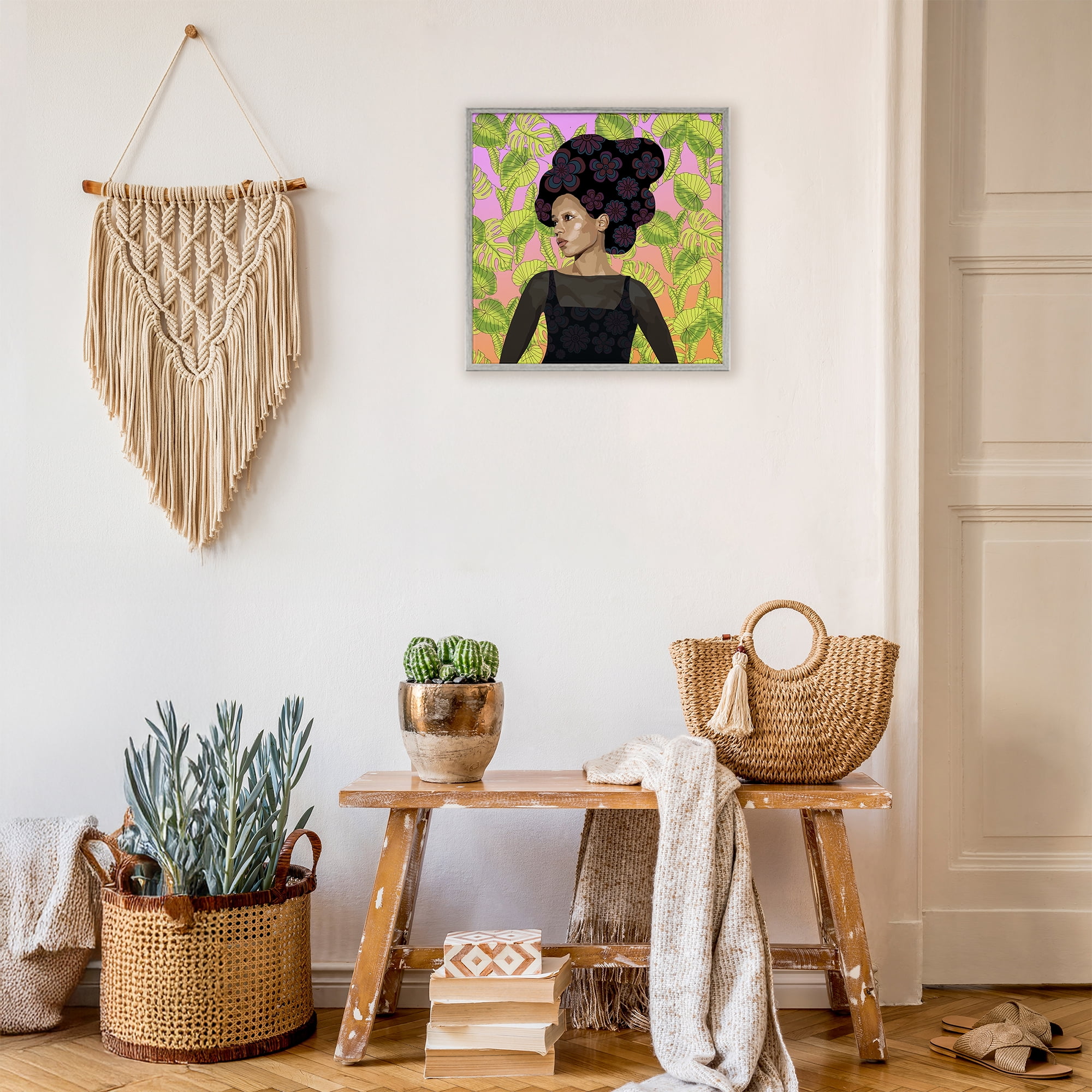 Stupell Industries Whispers Of Bloom Gray Framed Giclee Art, design by Lynnda Rakos