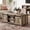 Light Brown, variant on 47 Inch Farmhouse Storage Coffee Table with Sliding Barn Doors and Adjustable Shelves