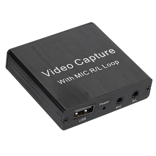 USB Video Capture Card, USB Video Video Capture Card, High-Definition Acquisition Microphone VLC For OBS Recording Box