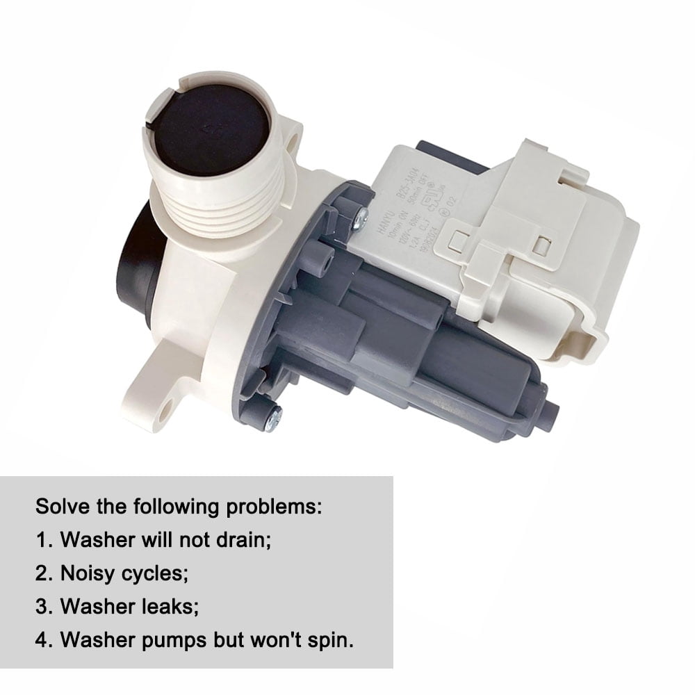 W11399437 Washer Drain Pump, Washing Machine Drain Pump Parts for Whirlpool Washer WTW6120HC2, WTW5057LW1, WTW5005KW0