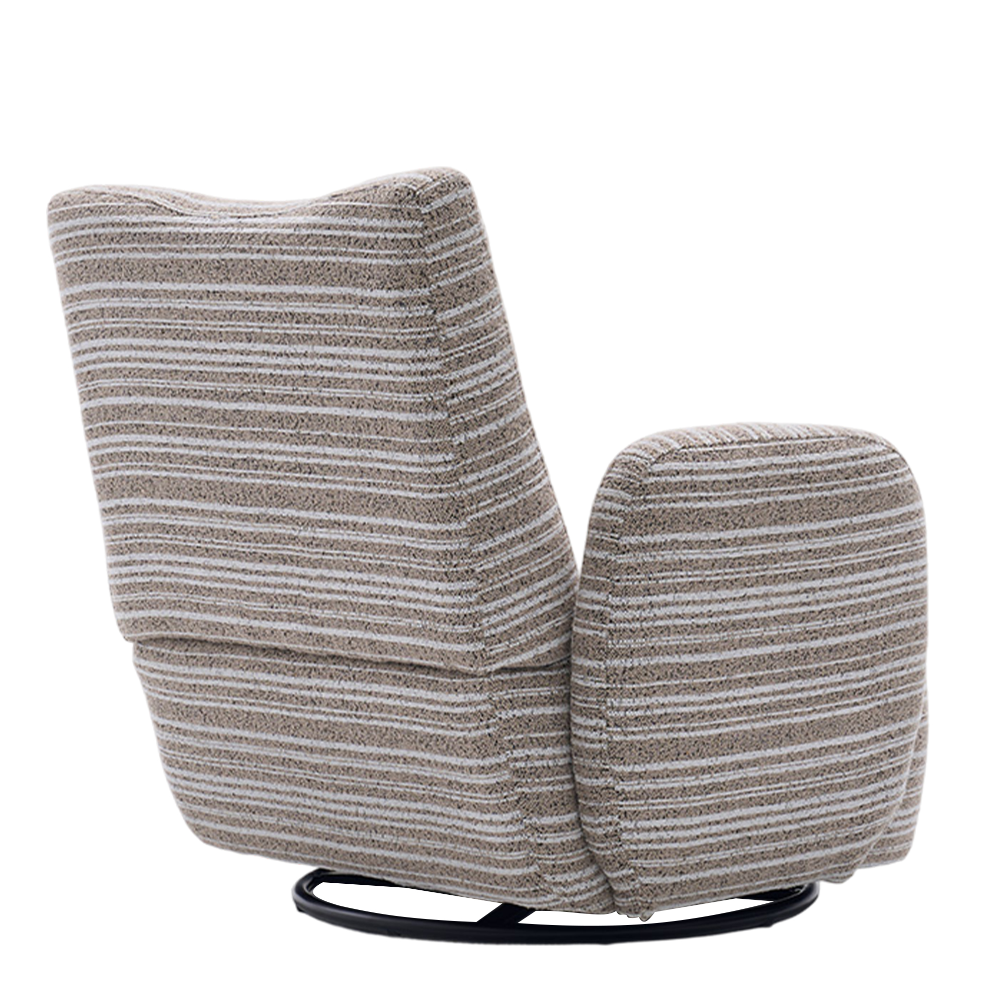 Aukfa 360 Degree Boucle Swivel Accent Chair for Living Room, 20.4" Deep, Support Up to 550lbs, Beige