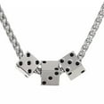 thumbnail image 2 of QQTDFG Hip Hop Unisex Titanium Steel Square Dice Pendant Necklace Couples Gift Necklace-default, 2 of 8