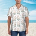 thumbnail image 6 of Picia Rabbit And Flower Gentle Cotton Regular Fit Short Sleeve Casual Hawaiian Shirt for Men-Large, 6 of 9