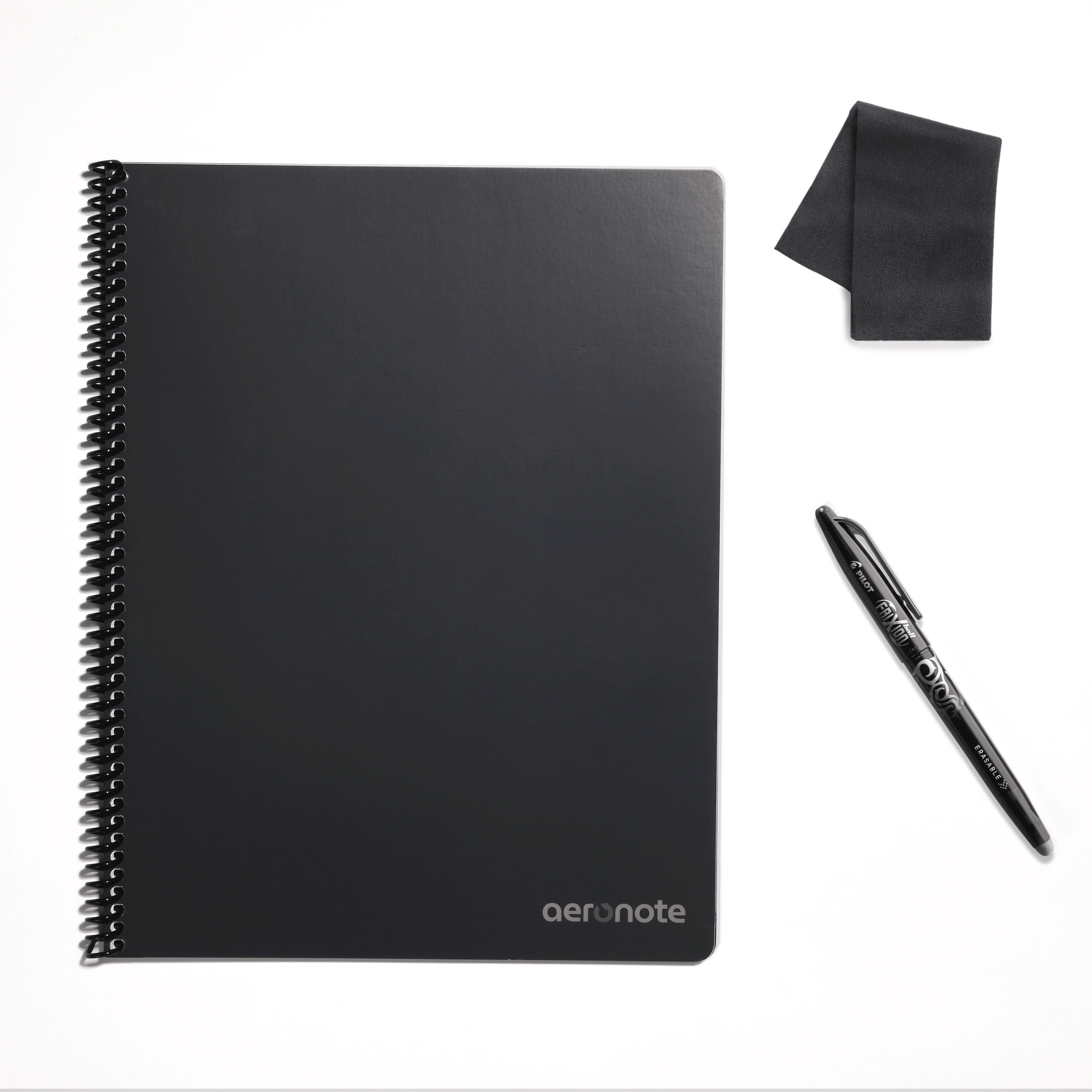 (2 pack) AeroNote Letter Lined Lockable Blank Diary, 110 Pages, Black
