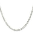 thumbnail image 2 of 925 Sterling Silver 3.8mm Flat Curb Chain Necklace 16 Inch Chain Necklace for Women and Men, 2 of 2