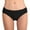 Black, variant on Women Front Smooth Side Pleats Swim Bikini Briefs Beach Pants Swimsuit