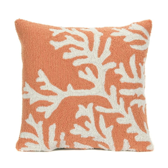 Liora Manne Frontporch Coral Indoor Outdoor Decorative Pillow Coral