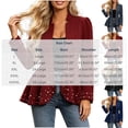 thumbnail image 3 of Sexlip Women Peplum Blazer Jacket Stand Collar Puff Long Sleeve All Over Pearl Beaded Open Front Fitted Waist Evening Party Semi Formal Outer Coat Black XXL, 3 of 9