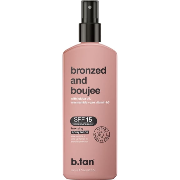 Loción bronceadora en aerosol B.Tan Bronzed and Boujee SPF 15