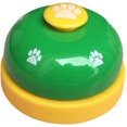 thumbnail image 1 of Campanas de entrenamiento para perros con campana de llamada de escritorio de metal con patrón de huellas para la recepción del mostrador de la cocina (blanco) Xemadio WRQX-470-2, 1 of 5