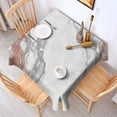 thumbnail image 2 of White Gray Rose Gold Marble Pattern Square Tablecloth,Waterproof Square Table Cover,Wipeable Spillproof Washable Table Cover for Home Kitchen Party Decor 42"X42"(107x107cm), 2 of 6