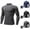 Gray, variant on Dovford Men's Compression Shirts Long Sleeve Athletic Workout T-Shirts Cool Dry Undershirts Turtle Neck Gym Tops