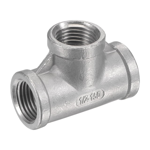 Unique Bargains Adaptateur de Tuyau de Té à Filetage Femelle 1/2 NPT en Acier Inoxydable 304