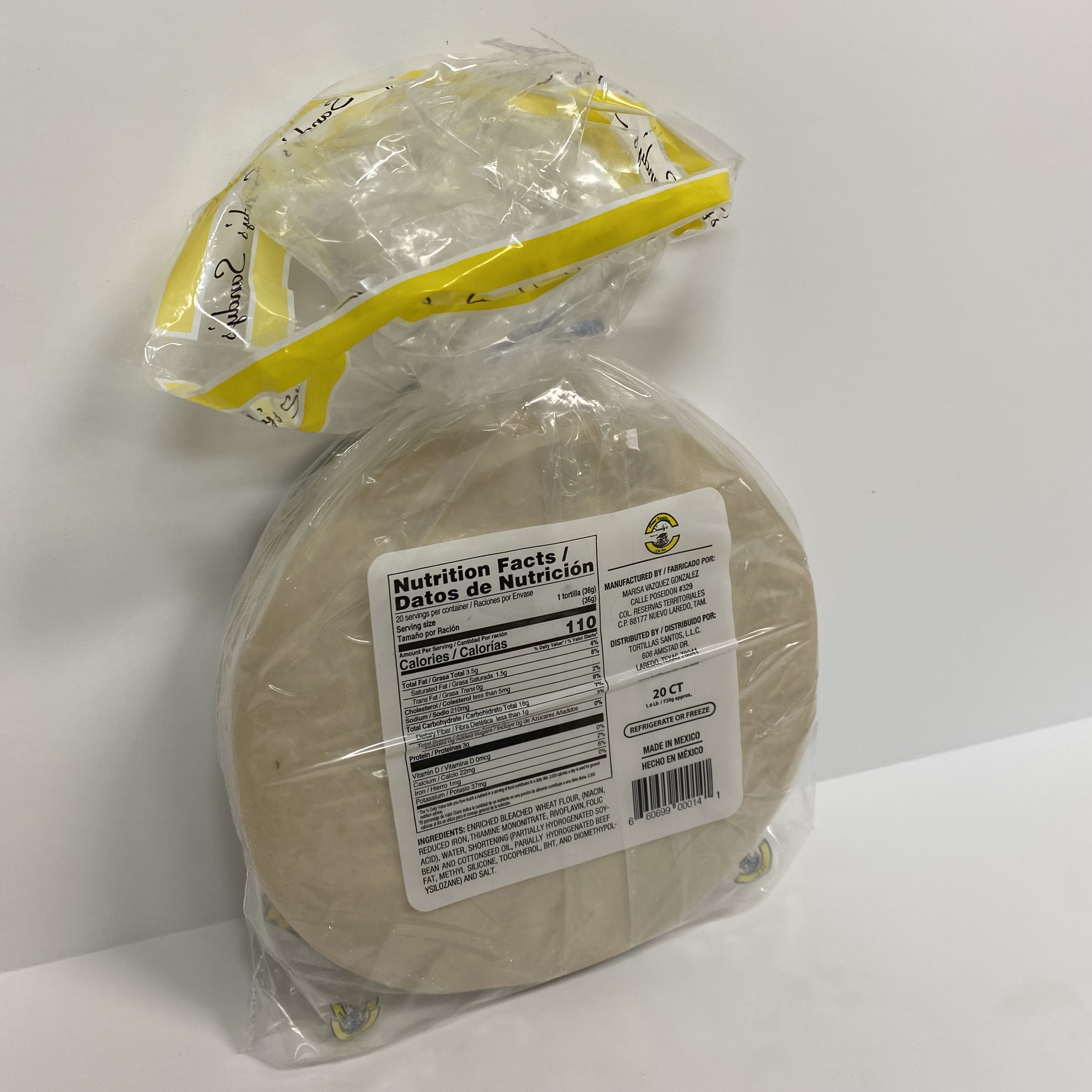 Sandys Tortilla Flour Tortilla 20 Count 26 Ounce
