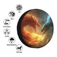 thumbnail image 4 of Salouo Red And Blue Fire Dragon B Print Spare Tire Cover 14-17 inch Spare Tire Protector Universal Tough Tire Wheel Cover for Trailer SUV and Truck-17 inch, 4 of 6