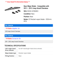 thumbnail image 2 of Rear Wiper Blade - Compatible with 2011 - 2013 Jeep Grand Cherokee 2012, 2 of 2