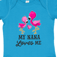 thumbnail image 4 of Inktastic My Nana Loves Me with Two Flamingos Boys or Girls Baby Bodysuit, 4 of 5