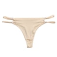 thumbnail image 4 of AWZXDE Culottes String Taille Basse pour Femmes avec Bretelles Fines Doubles Sport Respirant Couleur Unie, 4 of 5