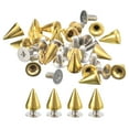 thumbnail image 1 of Unique Bargains 50 Ensembles de Clous Conique 7x10mm et Rivets à Vis Ton Doré, 1 of 5