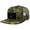 Tropical Camo/Green, variant on Camo Flat Bill Snapback Trucker Hat | Alpine White Camo & White Tactical Cap | 2x3 in Loop Surface to Attach Morale Patches