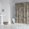 thumbnail image 2 of Black and Tan Leopard Print Shower Curtain 72"x72" ,Bathroom Decorative Shower Curtains Set with 12 Hooks,Modern Waterproof Washable Shower Curtain, 2 of 6