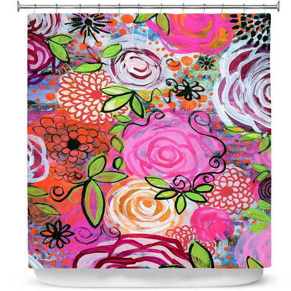 Shower Curtains 70" x 73" from DiaNoche Designs by Robin Mead - Rosegarden