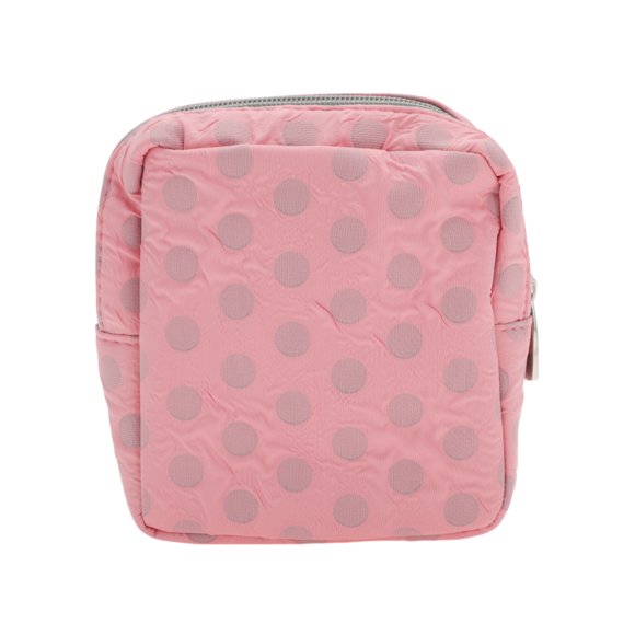 Bolsas de Maquillaje Viaje Cuadradas Versátiles de Puntos Únicos 1 Pc para Viaje Rojo Gris Poliéster