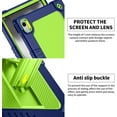 thumbnail image 5 of FIEWESEY For Walmart Onn 11 inch Tablet Pro 2024 Model Case/Onn 11 inch Tablet Pro(100146660) Soft Silicone Case Kids Friendly with Shoulder Strap Stand for Walmart Onn 11" Tablet Pro 2024,NavyGreen, 5 of 7