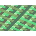 thumbnail image 1 of Ahgly Company Machine Washable Indoor Rectangle Transitional Green Area Rugs, 7' x 10', 1 of 7