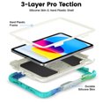 thumbnail image 4 of for iPad (A16)11th /10th Generation 11/10.9 inch 2025/2022 Case, 3in1 Heavy Duty Shockproof Tablet Case with Stand, Shoulder Strap, Rainbow Blue, 4 of 7