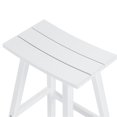 thumbnail image 5 of Afuera Living Modern Outdoor 29" HDPE Plastic Saddle Seat Barstool in White, 5 of 6