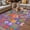 Light Green Light Yellow Light Purple, variant on Colorful Ethnic Outdoor Rug for Patio/Deck/Porch, Non-Slip Large Area Rug 6 x 9 Ft, Modern Abstract National Geometric Green Indoor Outdoor Rugs Washable Area Rugs, Camping Rug Carpet Runner