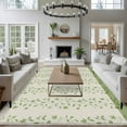 thumbnail image 3 of Rectangle Area Rugs 6 x 9 Ft, Green Floral Non-Slip Residential Carpet, Spring Flowers Indoor Crawling Mats Runner Rugs for Living Room/Dining Room/Bedroom, 3 of 8