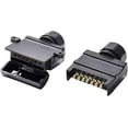 thumbnail image 1 of 7 Pin Male and Female Flat Trailer Plug, 12V Australia Waterproof Trailer Plug for RV Trucks (Screw End), 1 of 5