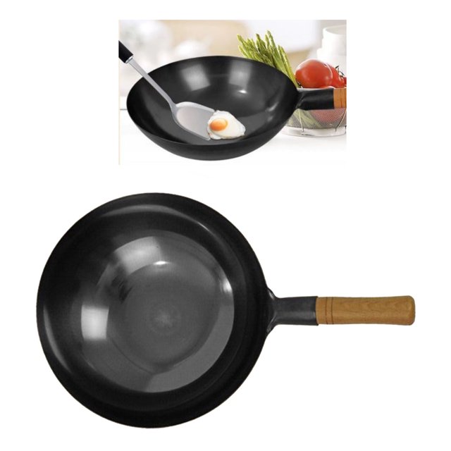 Sartén wok de hierro antiadherente martillado un mano para cocinar de forma sencilla y práctica