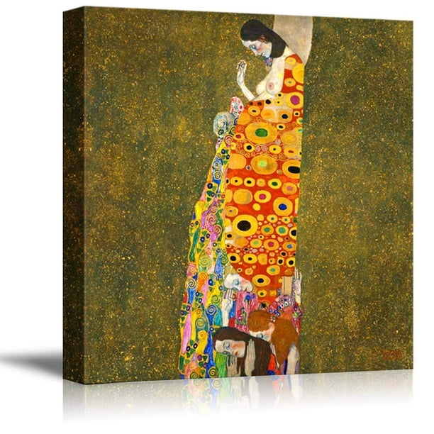 Hope,II by Gustav_Klimt Canvas Print Wall Art Famous Painting
