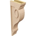thumbnail image 5 of 4"W x 8"D x 24"H Thin Scroll Rough Cedar Woodgrain TimberThane Corbel, Primed Tan, 5 of 6