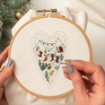 thumbnail image 4 of Kit de Bordado de Decoración Navideña con Forma de Corazón para Bordar A Mano, Kit de Punto de con Colgante de Árbol de Navidad, 4 of 10