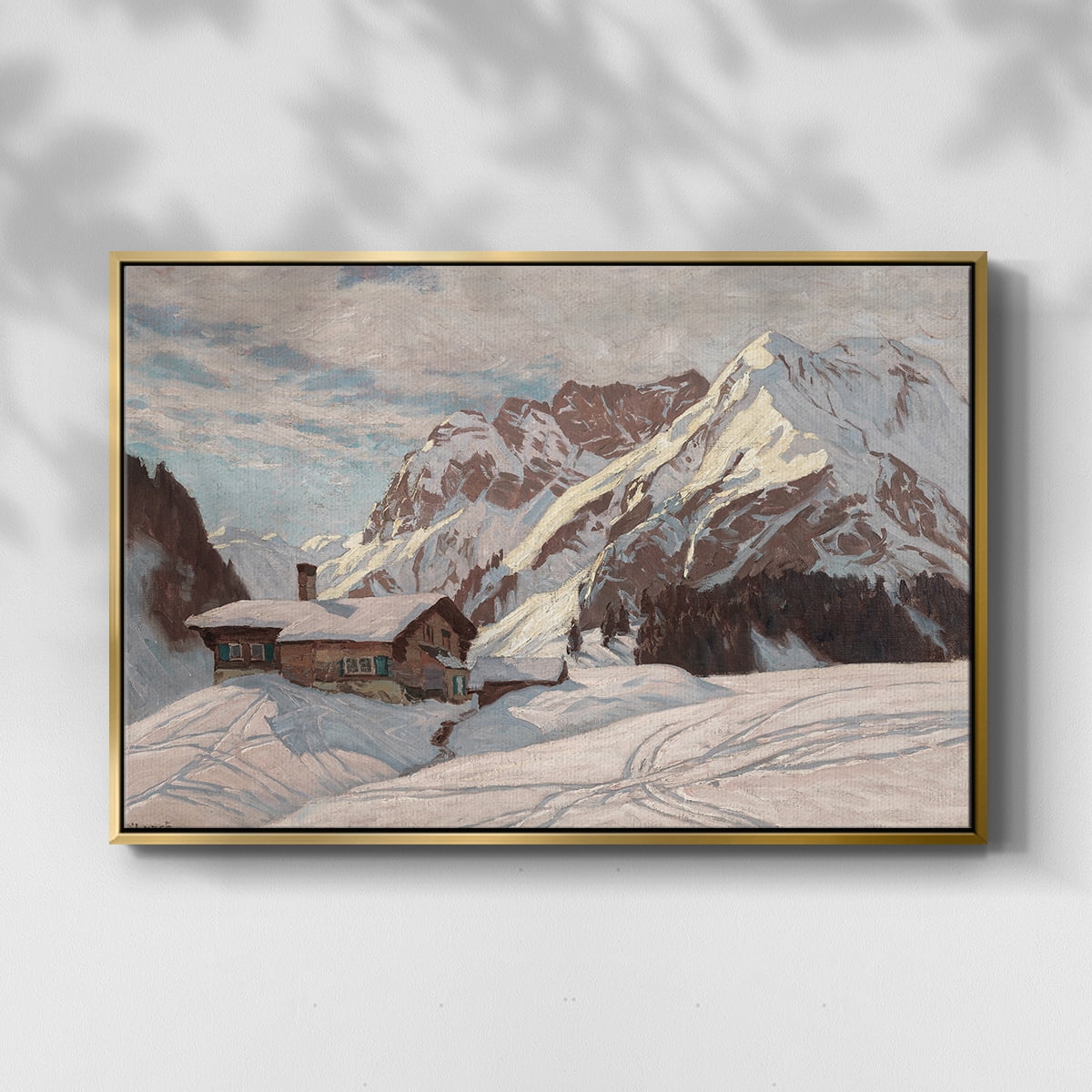 Vintage Landscape-CLXIII By Wexford Home Framed in Gold Wood Gallery Wrapped Canvas 17 in. x 25 in.