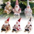 thumbnail image 5 of Adorable Rubber Santa Doll Christmas Decoration Sleigh Santa Ornament Festive Tree Hanging Pendant for Holiday Cheer/ Santa Claus Pendant Red Felt Hat, 5 of 7