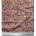 thumbnail image 1 of Soimoi Silk Fabric Stripe & Swirl Abstract Print Fabric by Yard 42 Inch Wide, 1 of 1