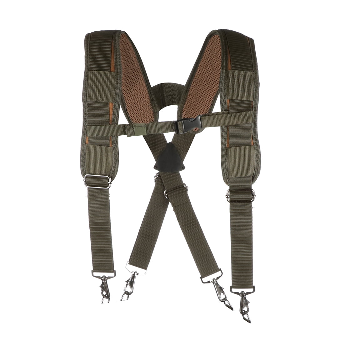 Bucket Boss Airlift 2 Tool Bag Tool Belt with Suspenders, in Brown, 50100 