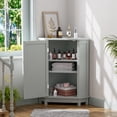 thumbnail image 2 of White Bathroom Cabinet Triangle Corner Storage Cabinet with Adjustable Shelf Modern Style MDF Board (Old SKU:WF291477AAK/N725P172615K)   WL, 2 of 27