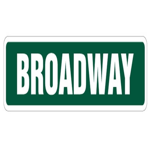SignMission SS-836-BROADWAY 36 Po Broadway Street Sign - New York Nyc Nouveau Spectacle